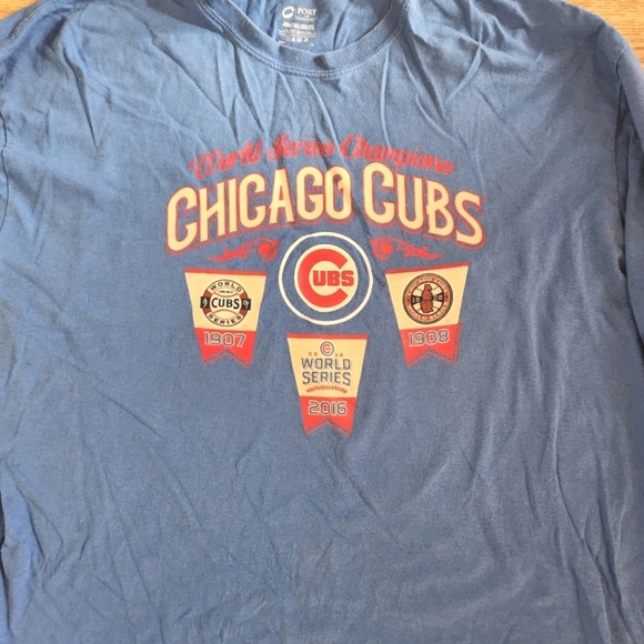 GUC Men's Chicago Cubs Blue Long Sleeve Shirt, Size 2XL - Picture 2 of 4